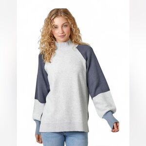 Mystree Gray and Navy Sweater